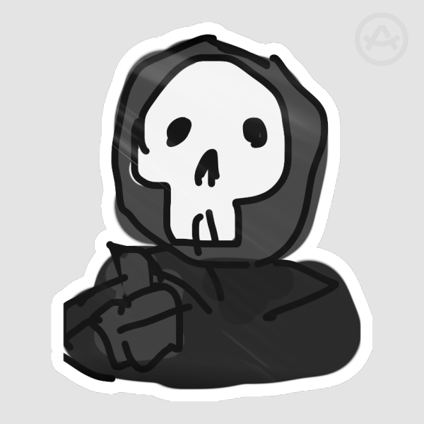 Ghost COD Silly Doodle Sticker