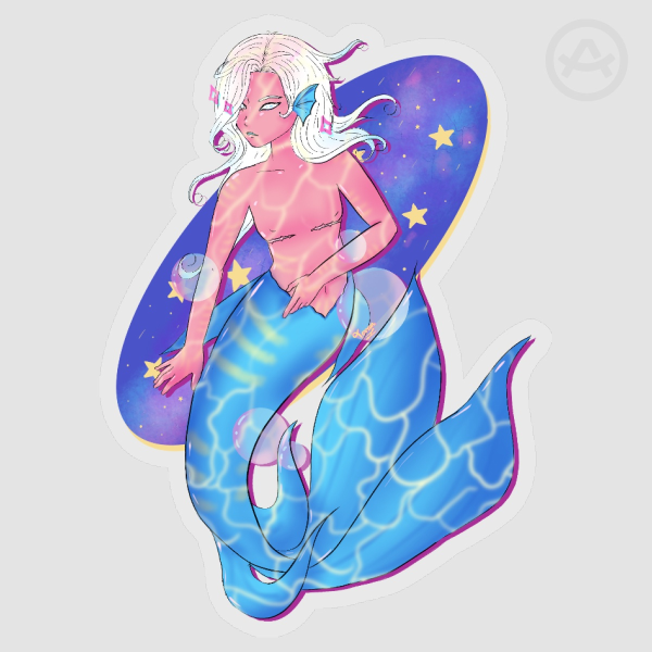 Trangender Mermaid sticker
