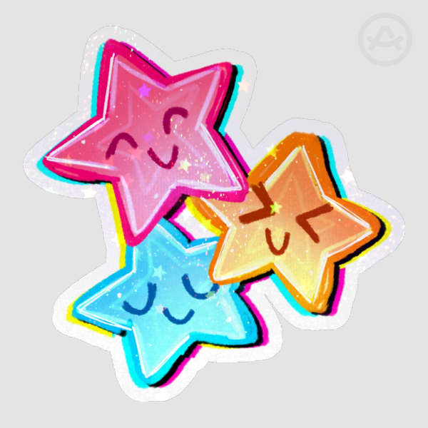 Colorful Stars Sticker