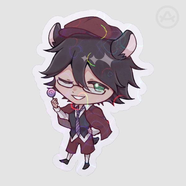 Ranpo (hamster) - holo heart sticker