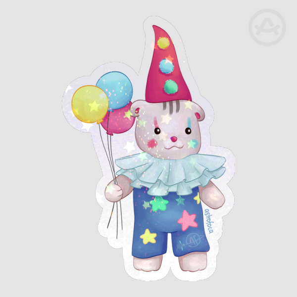 Clown Die Cut Sticker