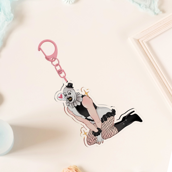 Art The Clown Acrylic Pin Up Keychain