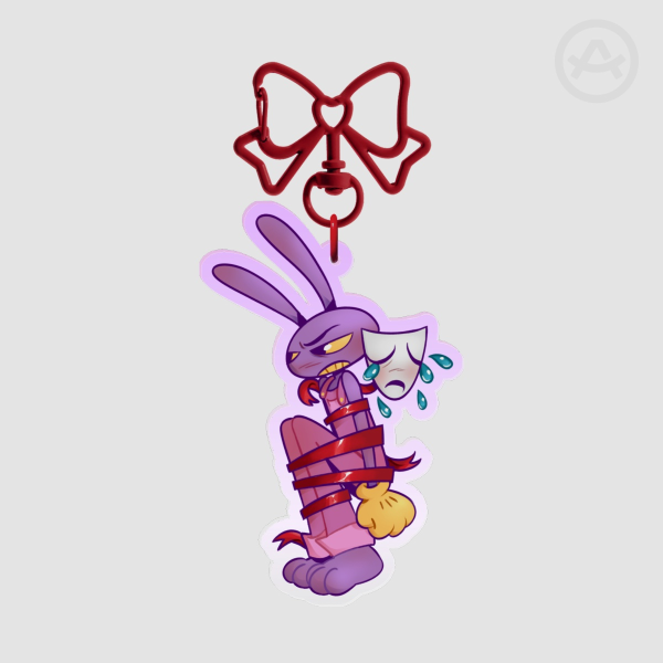 Ribbun Colored Edge Acrylic Keychain