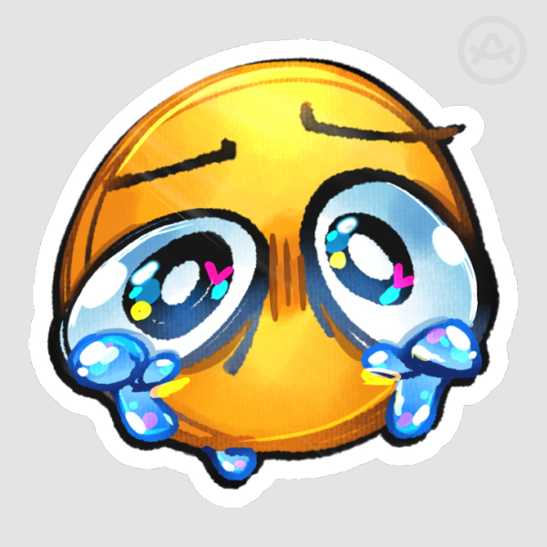 Crying Cute Emoji Sticker