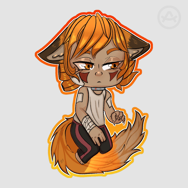 YKMET Ren Hana Die Cut Sticker