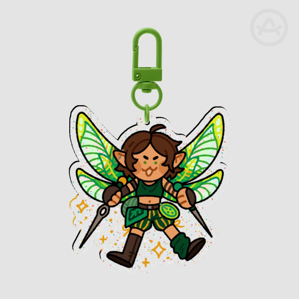 Thimble - CR4 - Glitter Acrylic Keychain