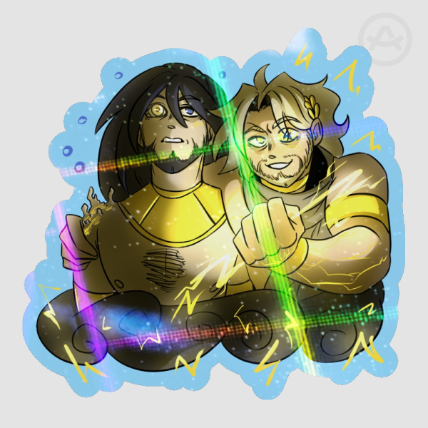 Poseidon & Zeus Edge Die Cut Stickers