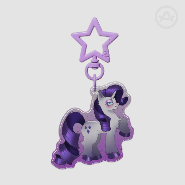 Epoxy Glitter Acrylic Keychains rarity