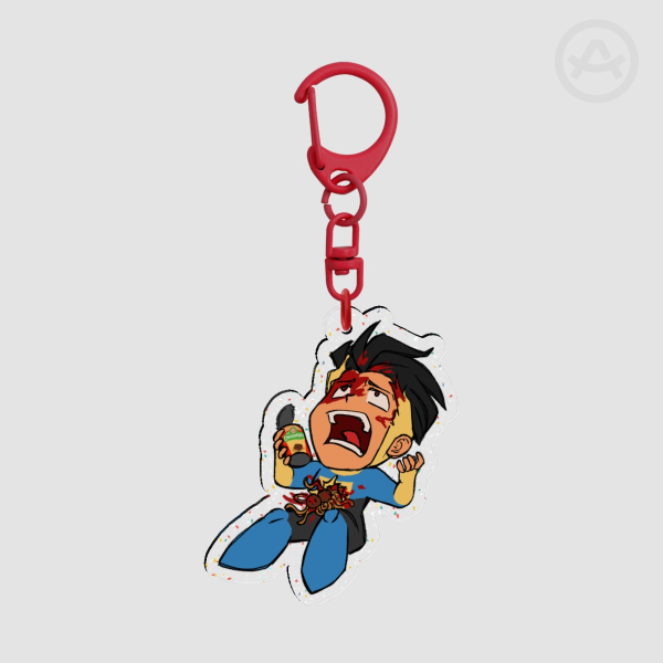Invincible Glitter Acrylic Keychain