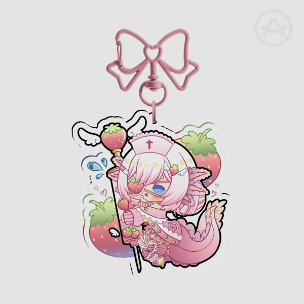 Strawberry Chiisana Acrylic Keychain