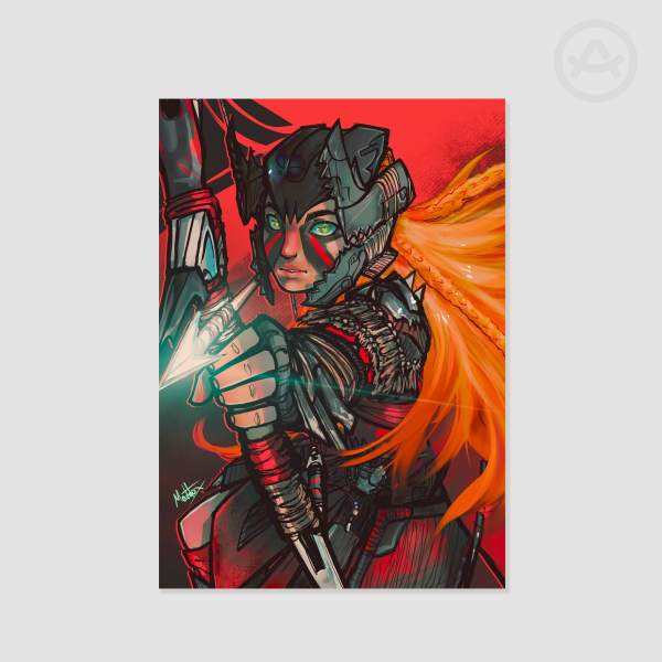 AA22-Horizon Forbidden West- Tenakth Skirmisher Aloy A4 Print
