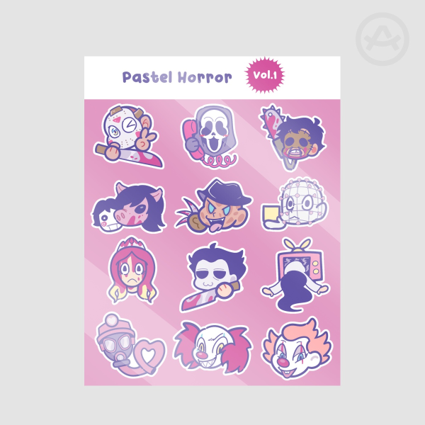 Pastel Horror Stickers Sheet vol 1