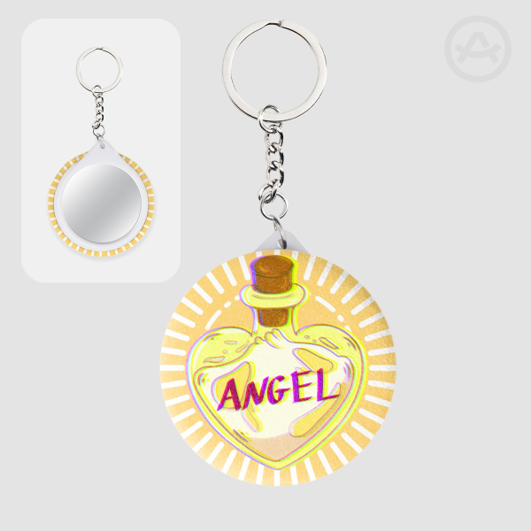 Bottle of love Mirror Keychain