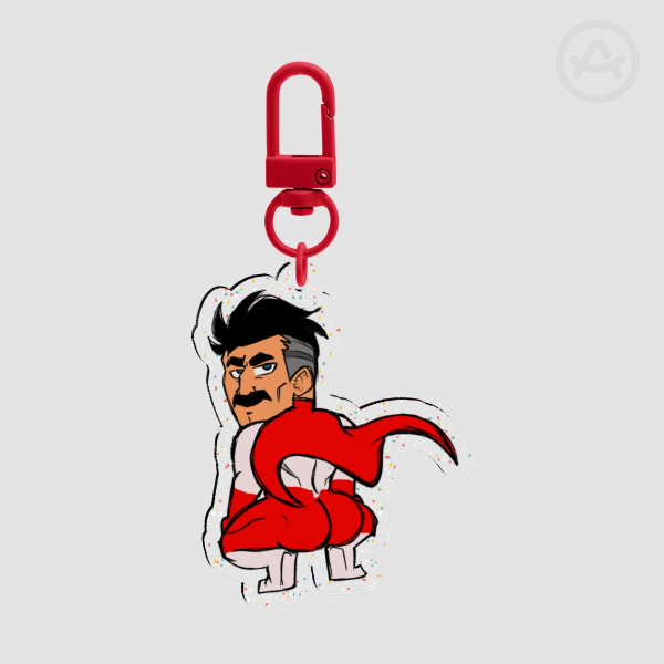 Omniman Glitter Acrylic Keychains