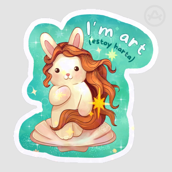 Art Bunny Venus Die Cut Sticker