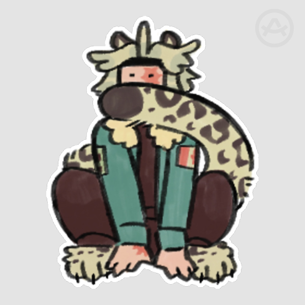 Snow Leopard Etho Sticker