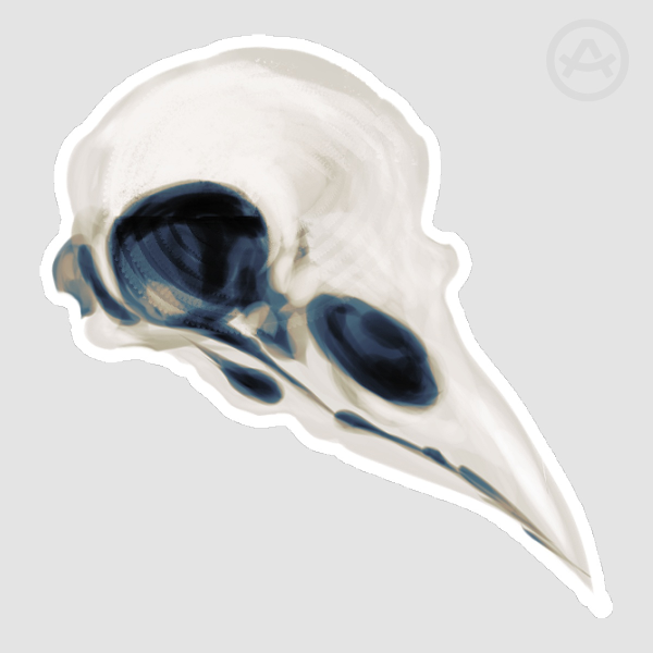 Skull B Die Cut Sticker