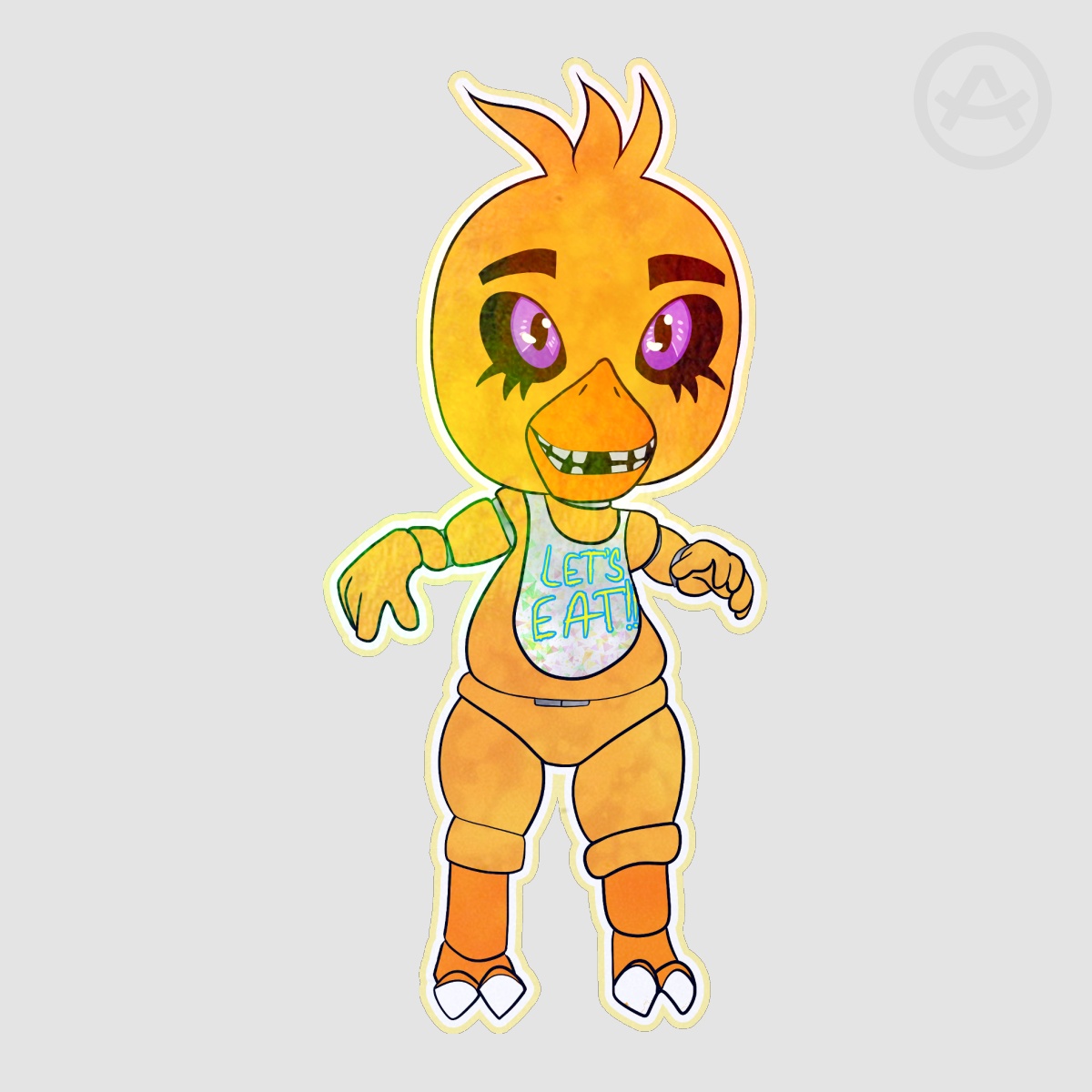 FNAF Chika the Chicken holo sticker