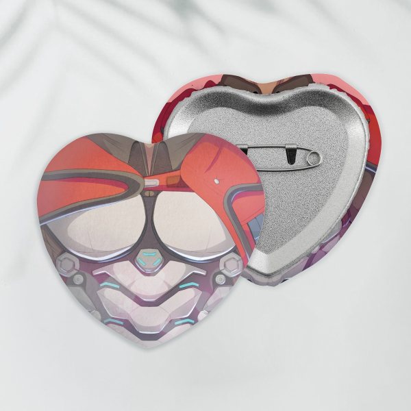 Cassidy Heart Plush Badge