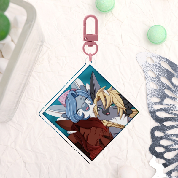 Fruit Blooms Yuletide 2025 - Jay, Aubri, and Cassander Acrylic Charm