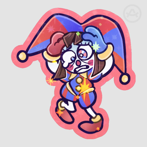 TADC - Pomni holo star 2" sticker