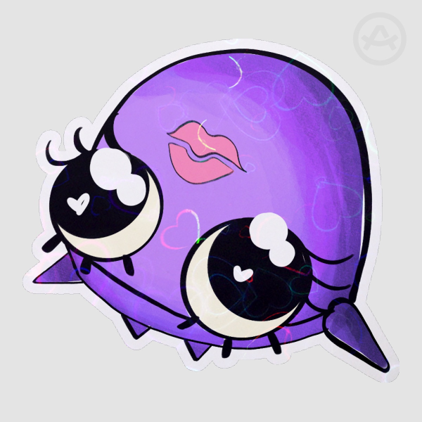 Repo PLACE KISS HERE Sticker PURPLE