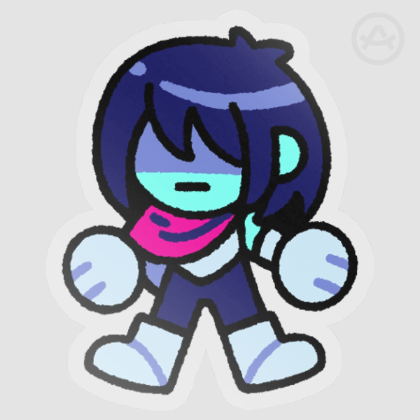 Deltarune - Kris - Clear Vinyl Sticker