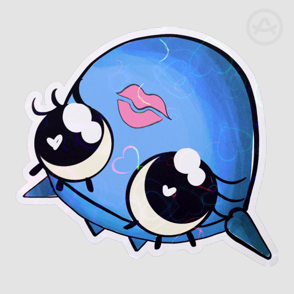 Repo PLACE KISS HERE Sticker BLUE