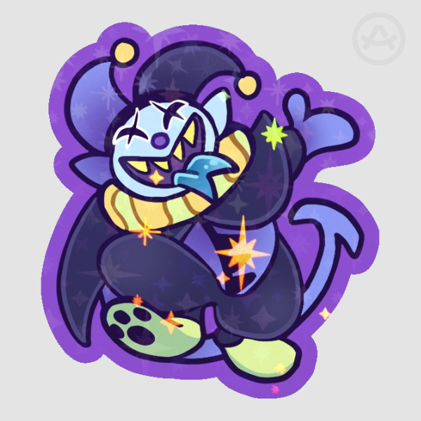 DR - Jevil holo star 2" sticker