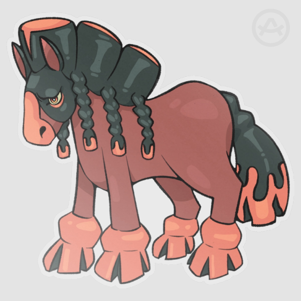 Mudsdale Pokémon PET Vinyl Die Cut Sticker