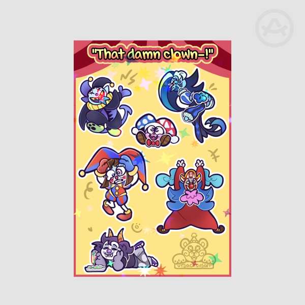 "That beloved clown" -sticker sheet, multifandom