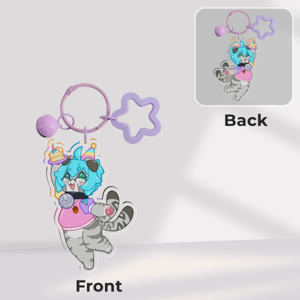 Party Case Clear Acrylic Keychains