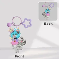 Party Case Clear Acrylic Keychains