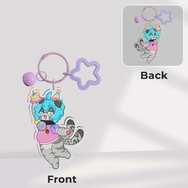 Party Case Clear Acrylic Keychains
