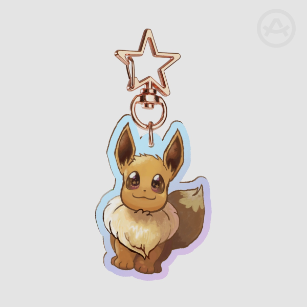 Eevee Rainbow Acrylic Keychain