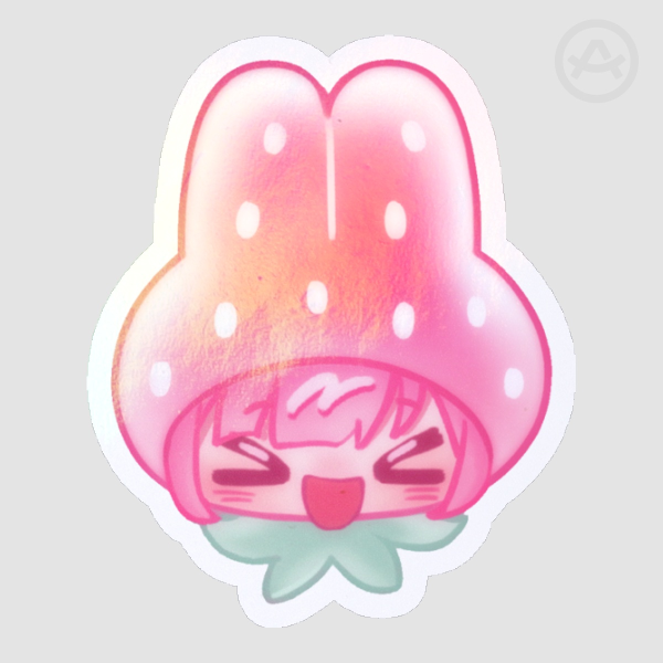 Emu Strawberry Bunny Sticker