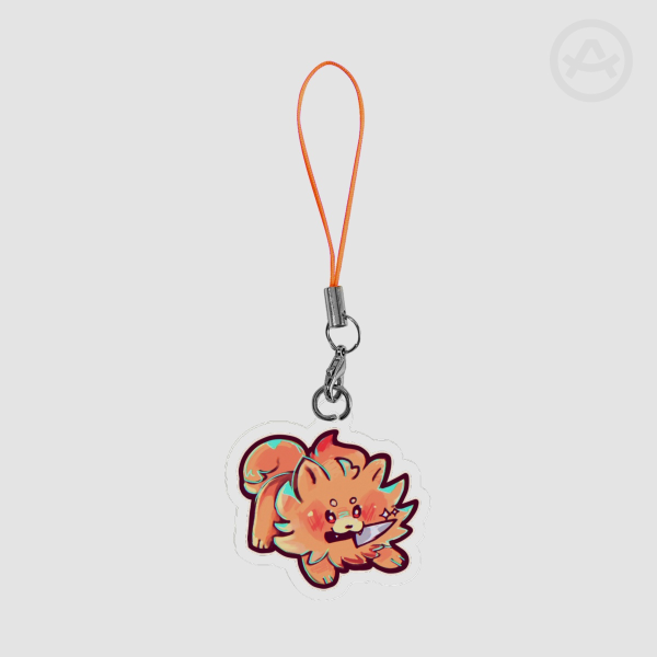 Pombon Knife Phone Charm Clear Acrylic Keychain
