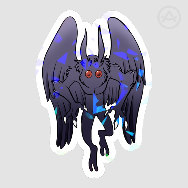 Handsome Mothman Die Cut Stickers