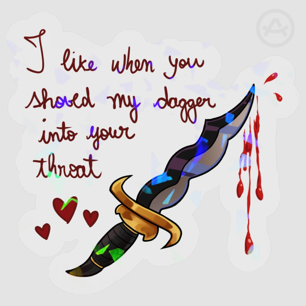 "Kayne's dagger"  sticker 2