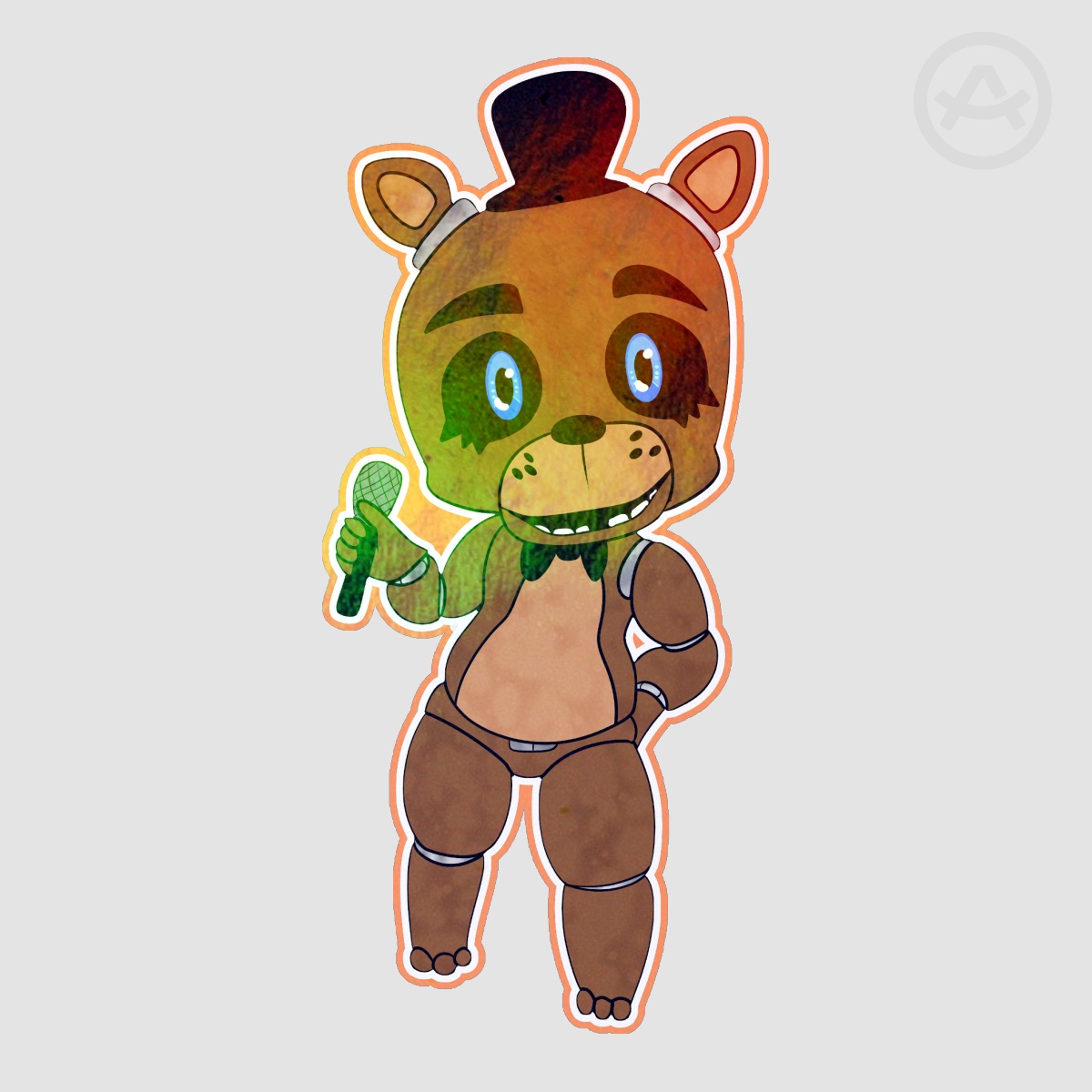 FNAF Freddy Fazbear Holo Sticker