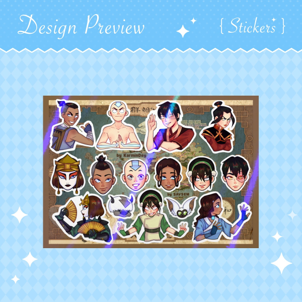 Avatar: The Last Airbender | Holo Lights Sticker Sheet