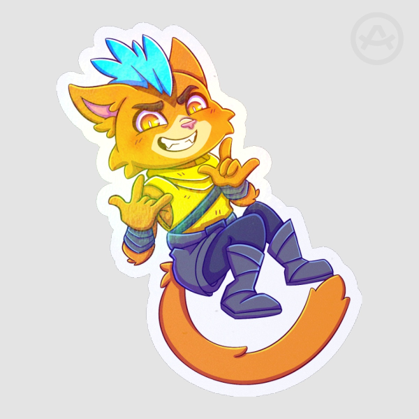 Little Cato Holo Sticker