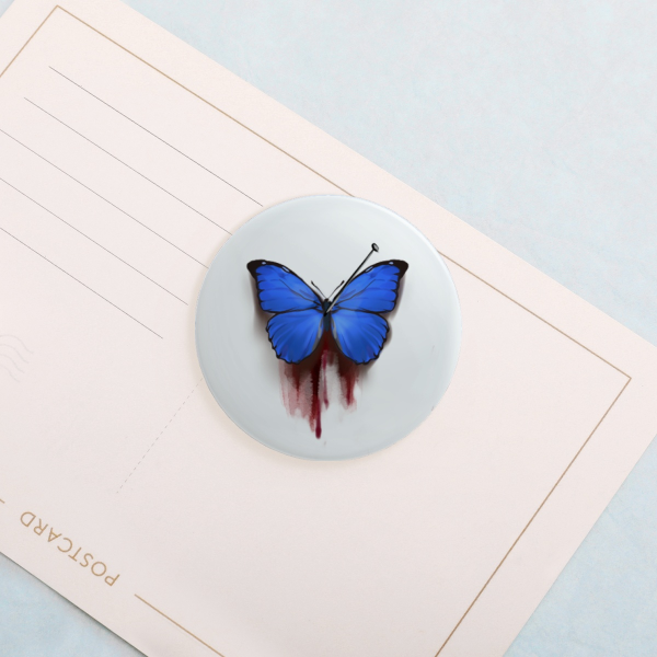 Pinned Butterfly Button Pin
