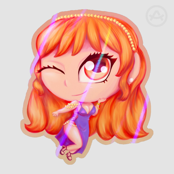 Nami (One Piece) Colored Edge Die Cut Stickers