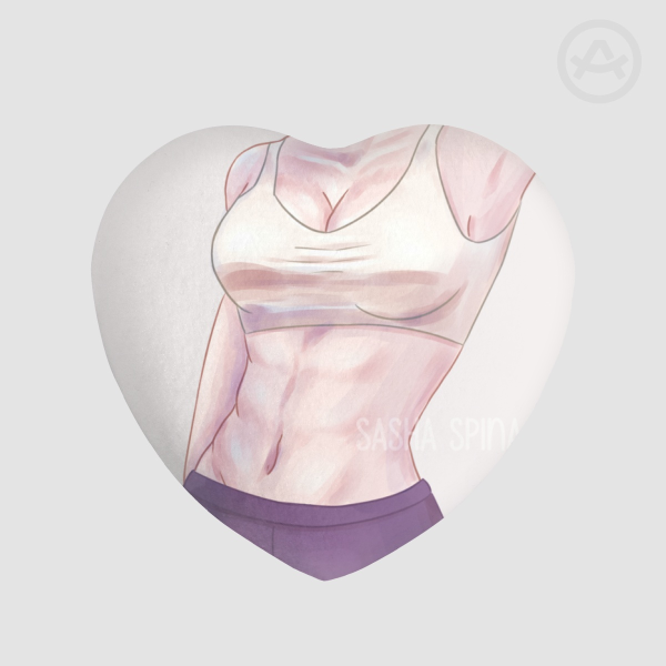 Mikasa Abs Lover Heart Shape Plush Badge