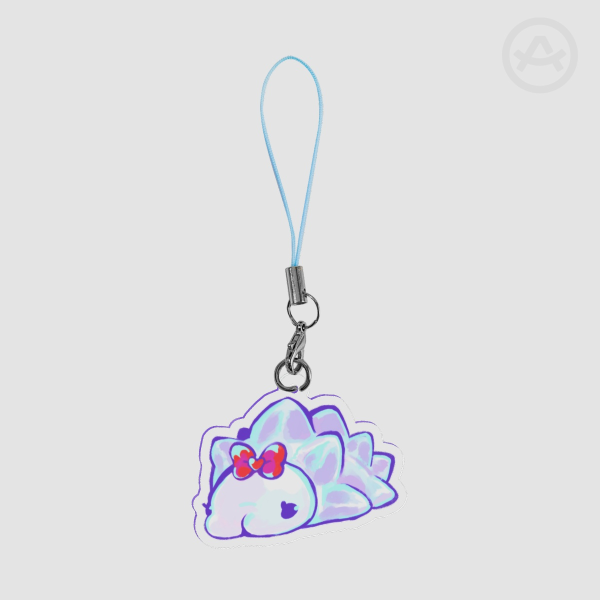 Bow Snom Phone Charm Clear Acrylic Keychain