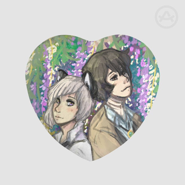 Dazatsushi Flowers Plush Heart Pin