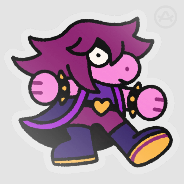 Deltarune - Susie - Clear Vinyl Sticker