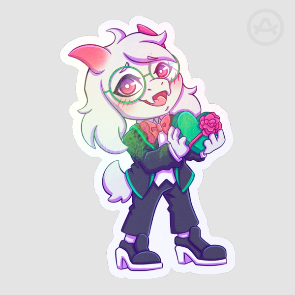 Ralsei Valentine Holo Sticker