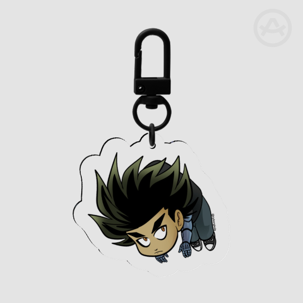 Cyborg Kale Chibi hanging anime Clear Acrylic Keychains